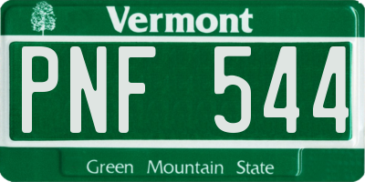 VT license plate PNF544