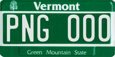 VT license plate PNG000