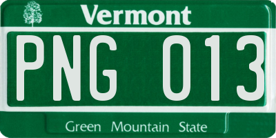 VT license plate PNG013