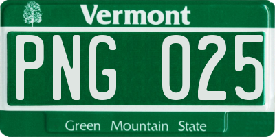 VT license plate PNG025