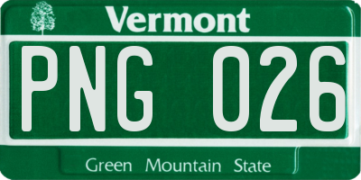 VT license plate PNG026