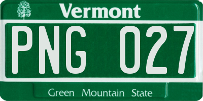 VT license plate PNG027