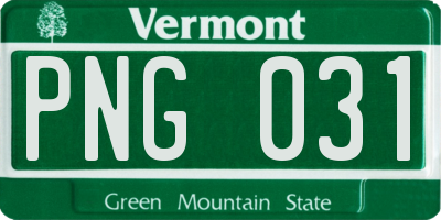 VT license plate PNG031