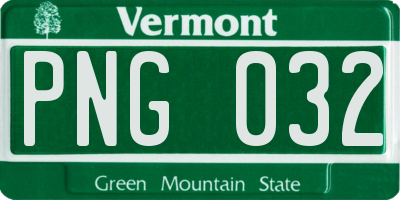 VT license plate PNG032