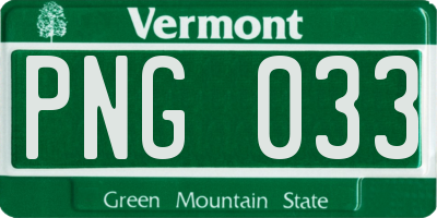 VT license plate PNG033