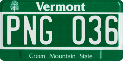 VT license plate PNG036