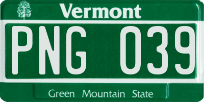 VT license plate PNG039