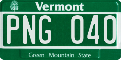VT license plate PNG040
