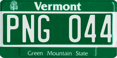 VT license plate PNG044