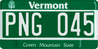 VT license plate PNG045