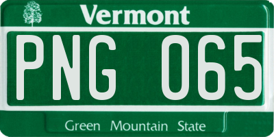 VT license plate PNG065