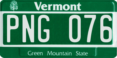 VT license plate PNG076