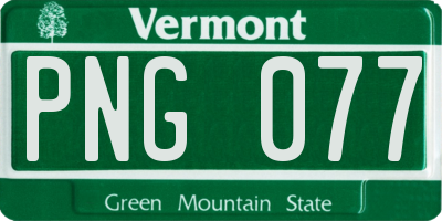 VT license plate PNG077