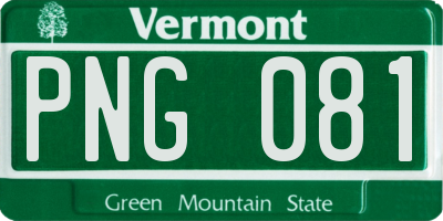 VT license plate PNG081
