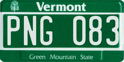 VT license plate PNG083