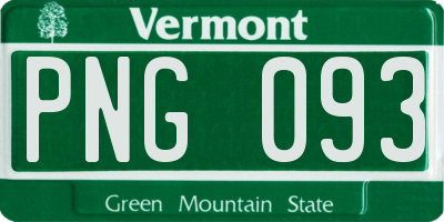 VT license plate PNG093