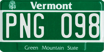 VT license plate PNG098