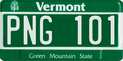 VT license plate PNG101