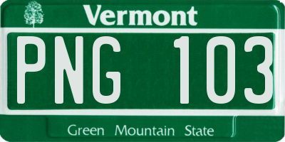 VT license plate PNG103