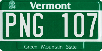 VT license plate PNG107