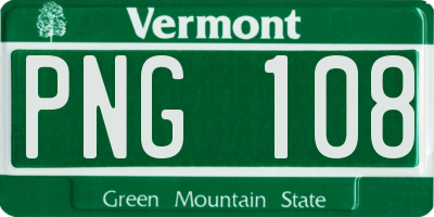 VT license plate PNG108