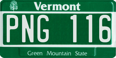 VT license plate PNG116