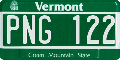 VT license plate PNG122