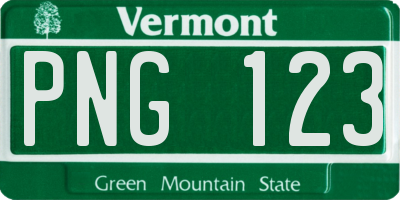VT license plate PNG123