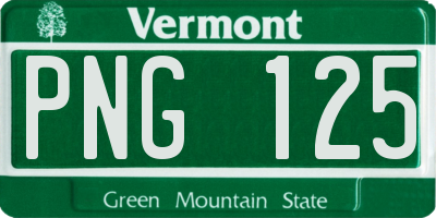 VT license plate PNG125