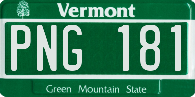 VT license plate PNG181
