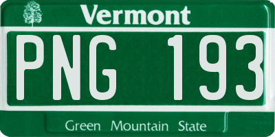 VT license plate PNG193