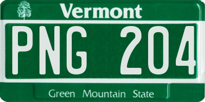 VT license plate PNG204