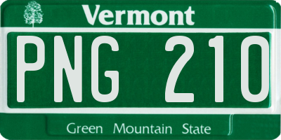 VT license plate PNG210