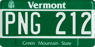 VT license plate PNG212