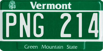 VT license plate PNG214