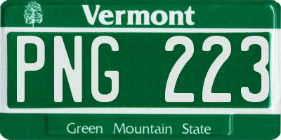 VT license plate PNG223