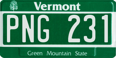 VT license plate PNG231
