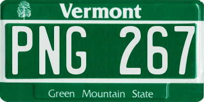 VT license plate PNG267