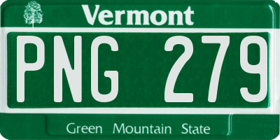 VT license plate PNG279