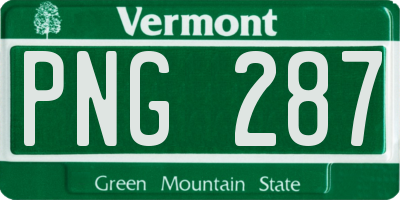 VT license plate PNG287