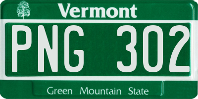 VT license plate PNG302