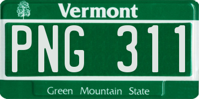 VT license plate PNG311