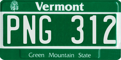 VT license plate PNG312