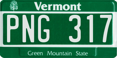 VT license plate PNG317