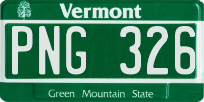 VT license plate PNG326