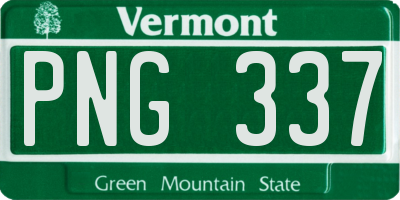 VT license plate PNG337