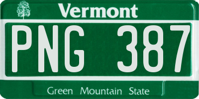 VT license plate PNG387
