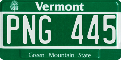 VT license plate PNG445