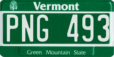 VT license plate PNG493