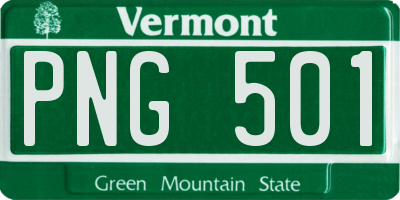 VT license plate PNG501